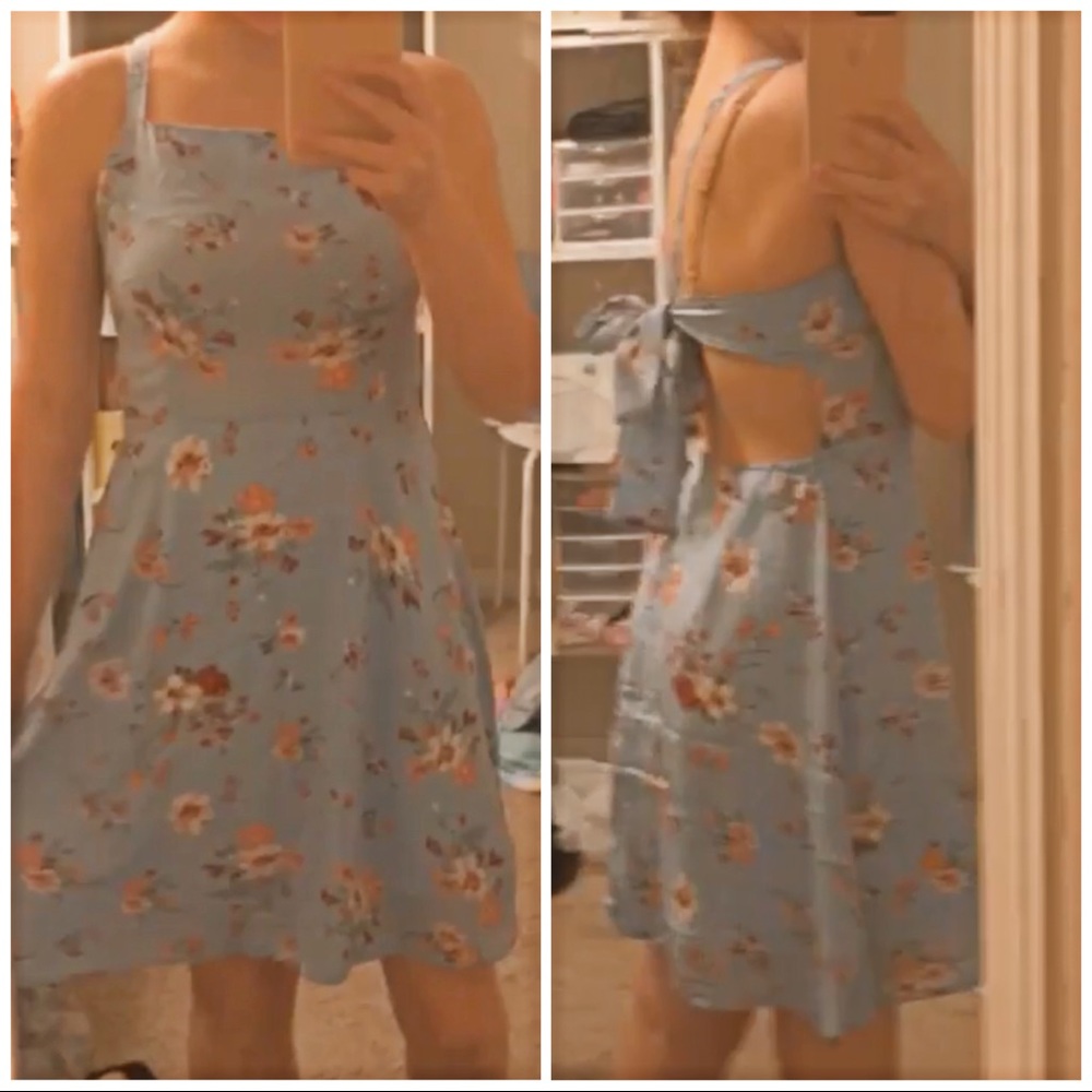 Blue floral women’s dress